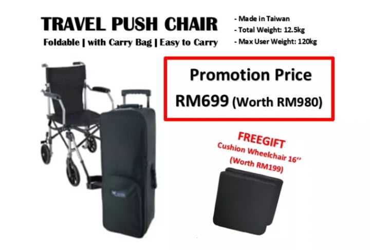 Easy Go Transfer Chair w Luggage Bag - Image 2