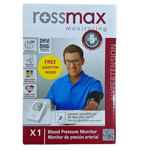ROSSMAX BLOOD PRESSURE MONITOR X1 (FREE ADAPTER)