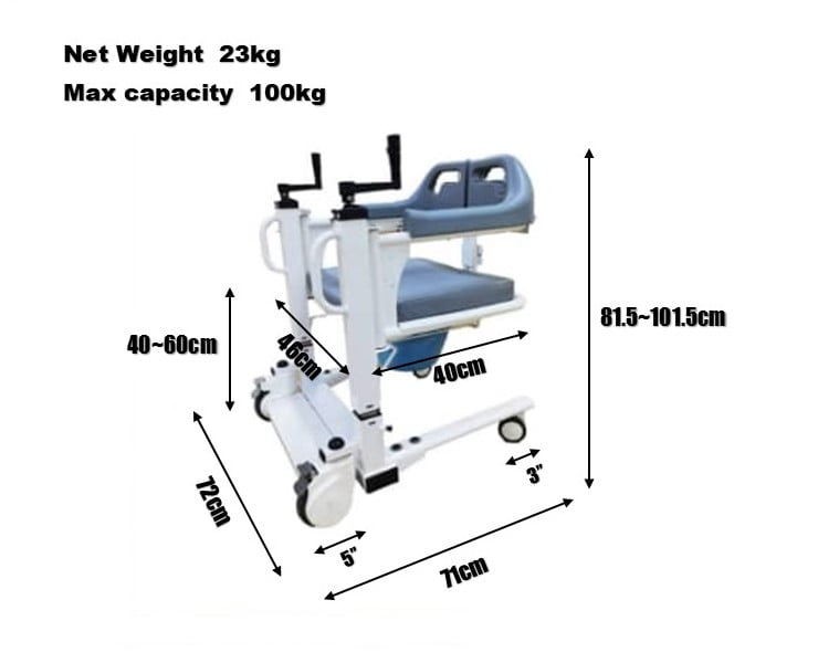 Patient Transfer Commode Chair - Image 4