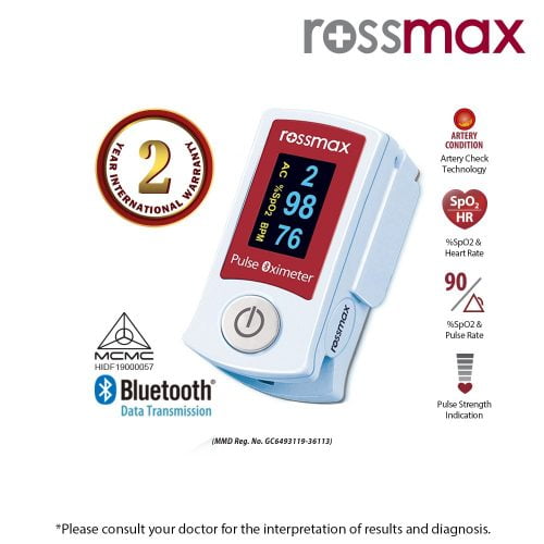 Rossmax Fingertip Pulse Oximeter with ACT SB210 with Bluetooth