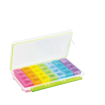Damp-Proof 7-Days Rainbow Pills Organizer Pill box