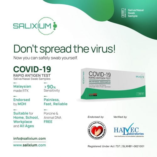 Salixium COVID-19 Home Self Test Rapid Antigen Kit Saliva/Nasal
